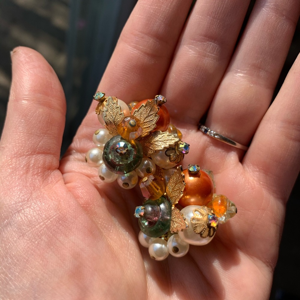 Vintage Cluster Clip-On Earrings
